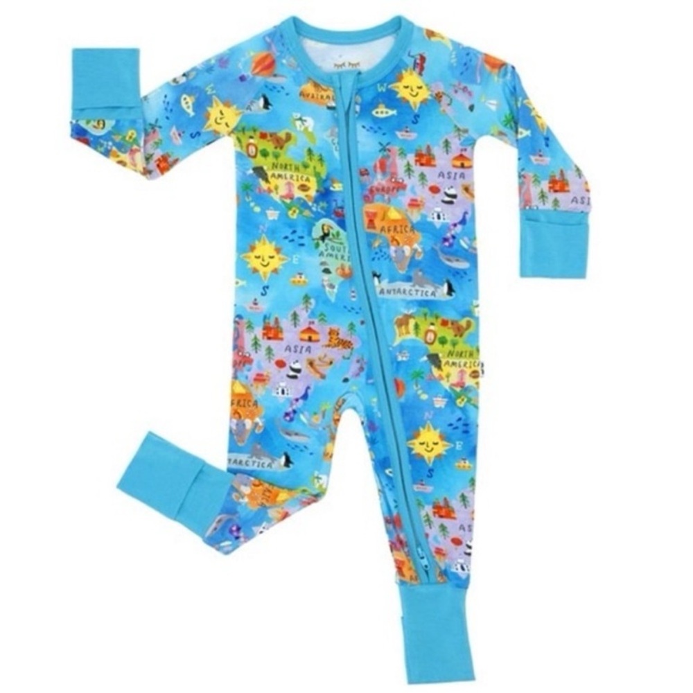 Little Sleepies Around the World Zippy 12 - 18 Months NWT